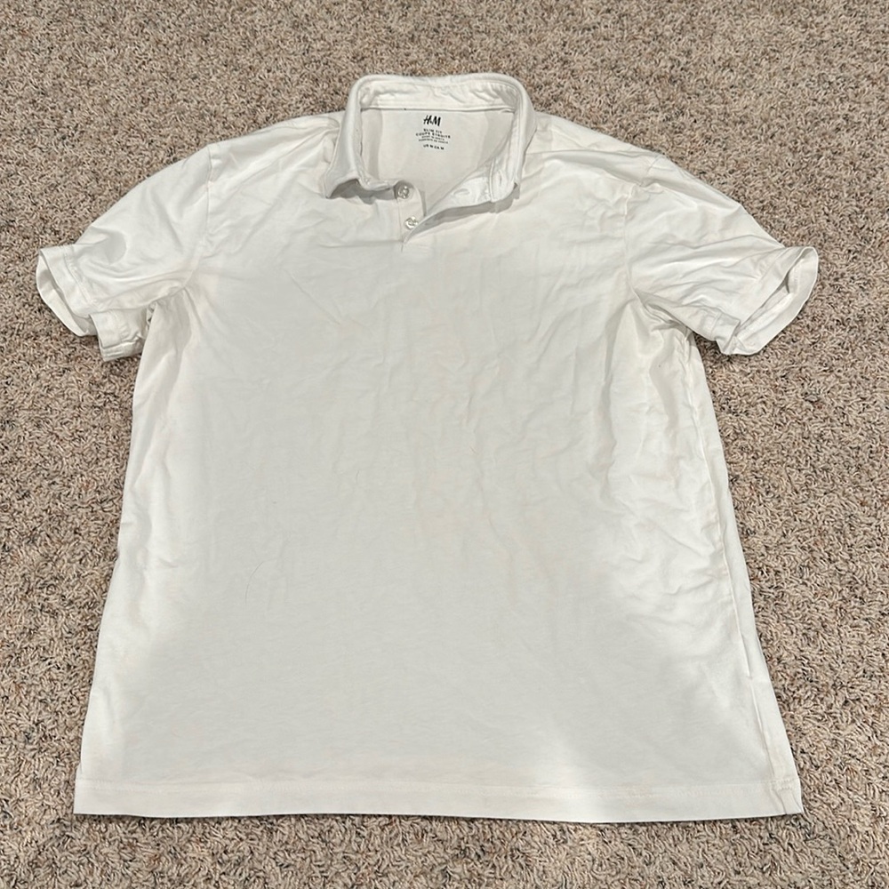 White slim fit medium H&M men’s polo
